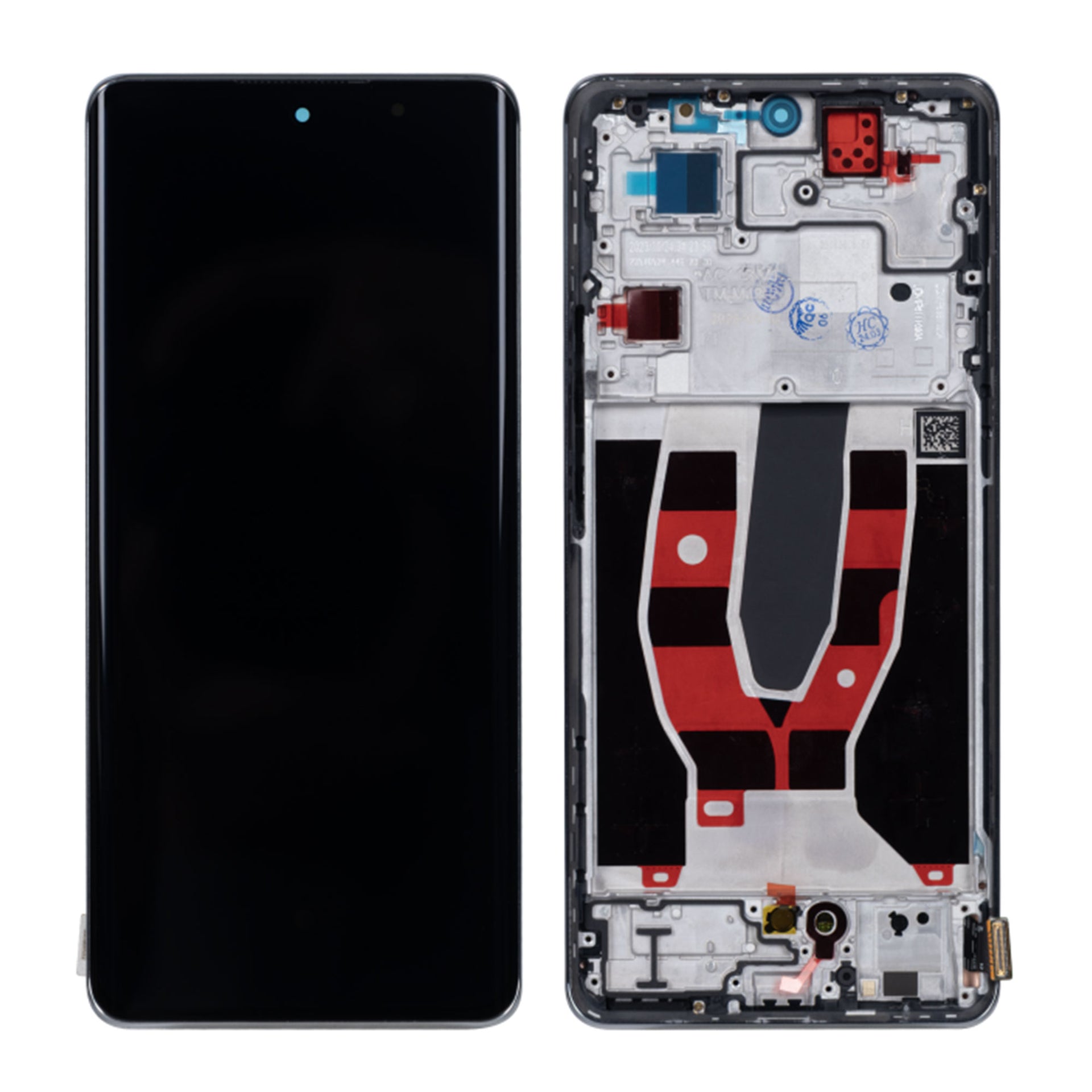 Oppo Reno 10 Display And Digitizer With Frame Silvery Grey OEM