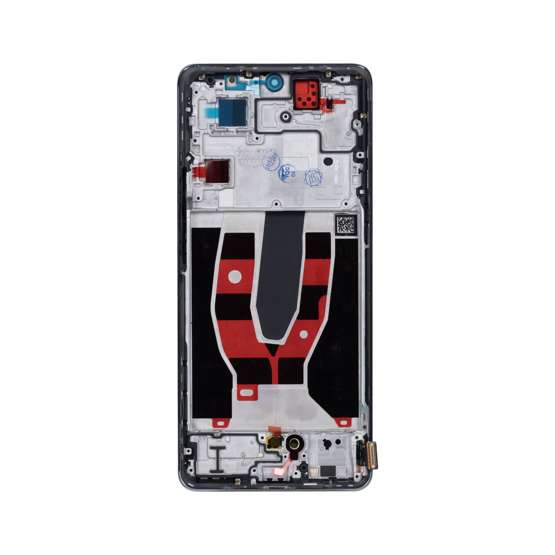 Oppo Reno 10 Display And Digitizer With Frame Silvery Grey OEM