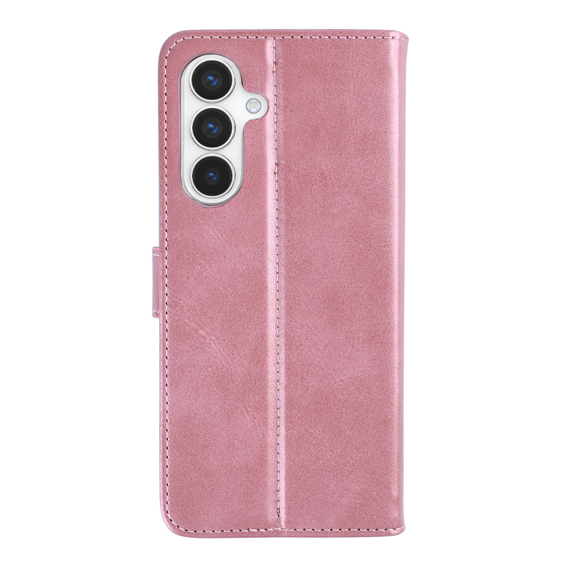 Rixus Bookcase For Samsung Galaxy S24, S25 Pink