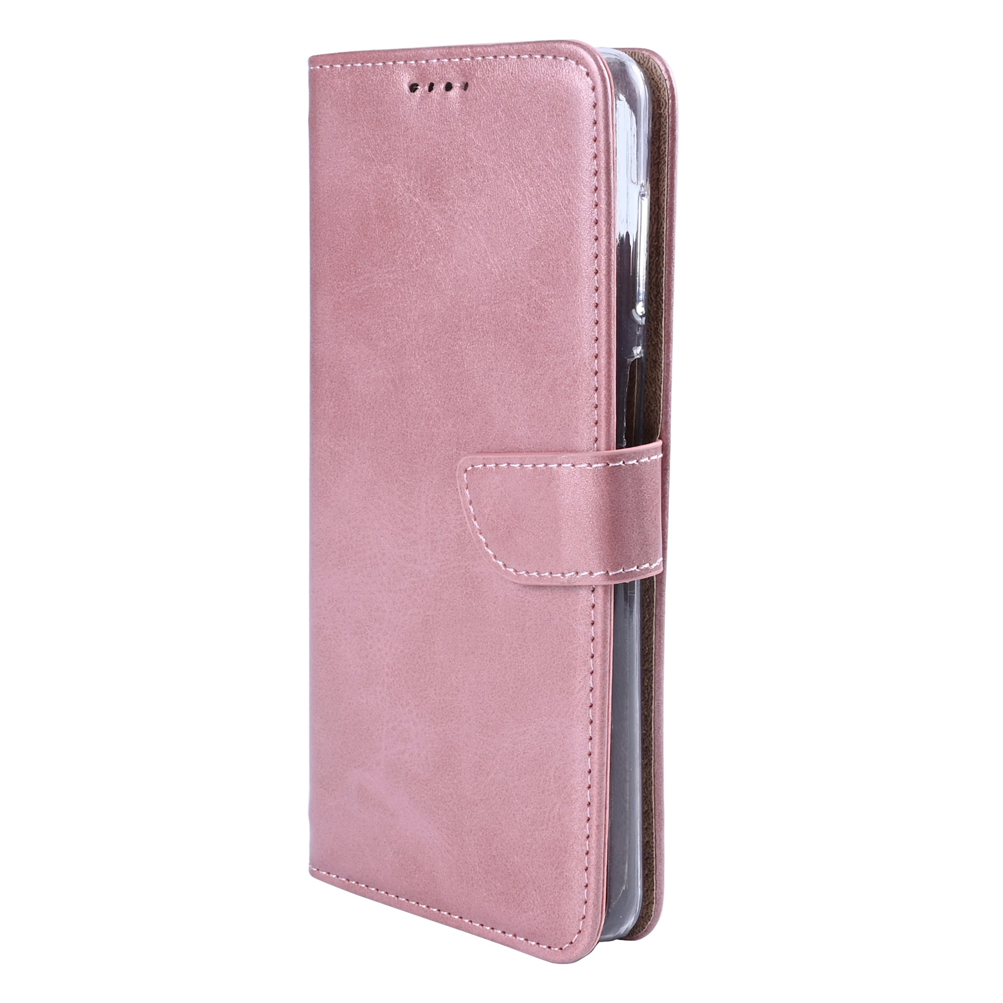 Rixus Bookcase For Samsung Galaxy S24, S25 Pink