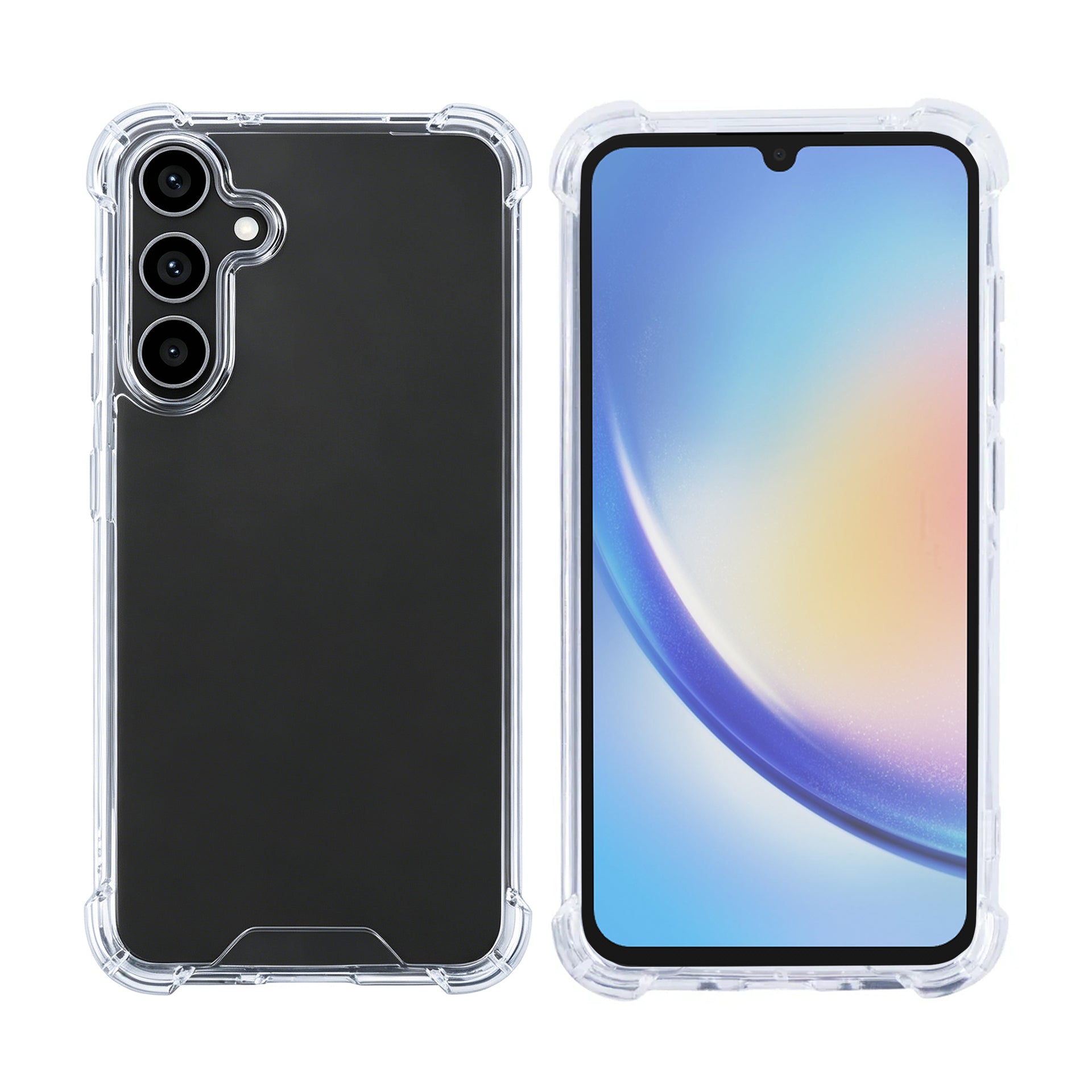 Rixus Anti-Burst Case For Samsung Galaxy A34 Transparent