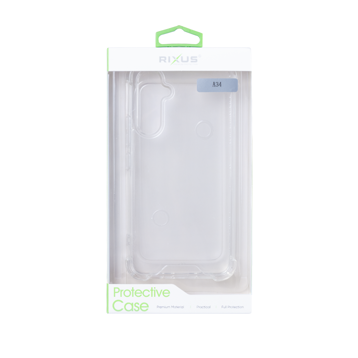 Rixus Anti-Burst Case For Samsung Galaxy A34 Transparent