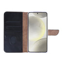 Rixus Bookcase For Samsung Galaxy S24, S25 Black
