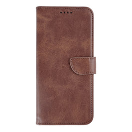 Rixus Bookcase For Samsung Galaxy S24, S25 Brown