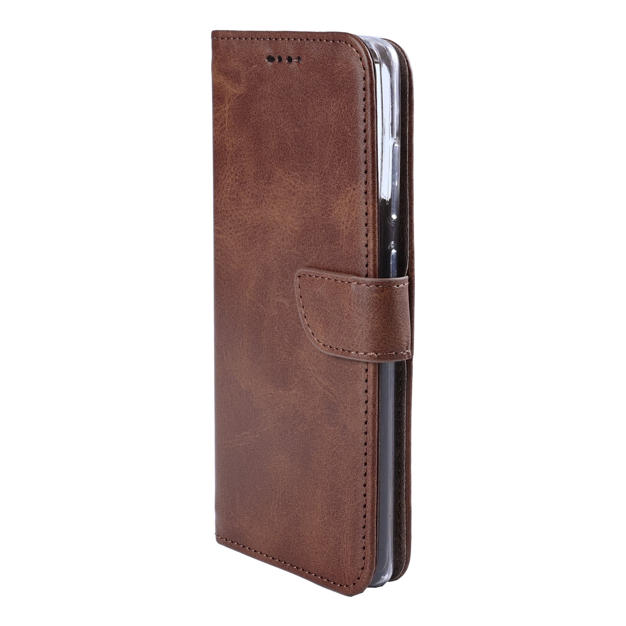 Rixus Bookcase For Samsung Galaxy S24, S25 Brown