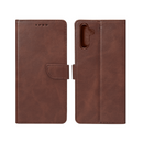 Rixus Bookcase For Samsung Galaxy S24, S25 Brown