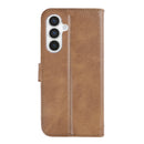 Rixus Bookcase For Samsung Galaxy S24, S25 Light Brown