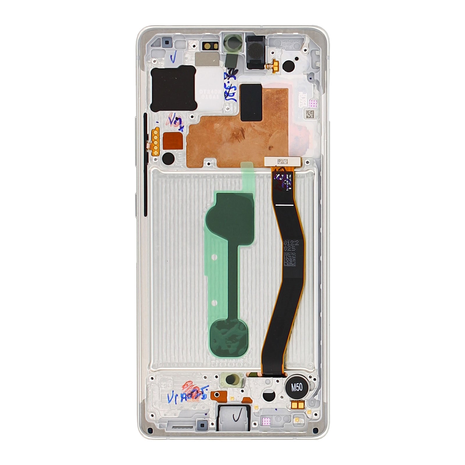 Samsung Galaxy S10 Lite G770F Display And Digitizer With Frame Prism White Service Pack