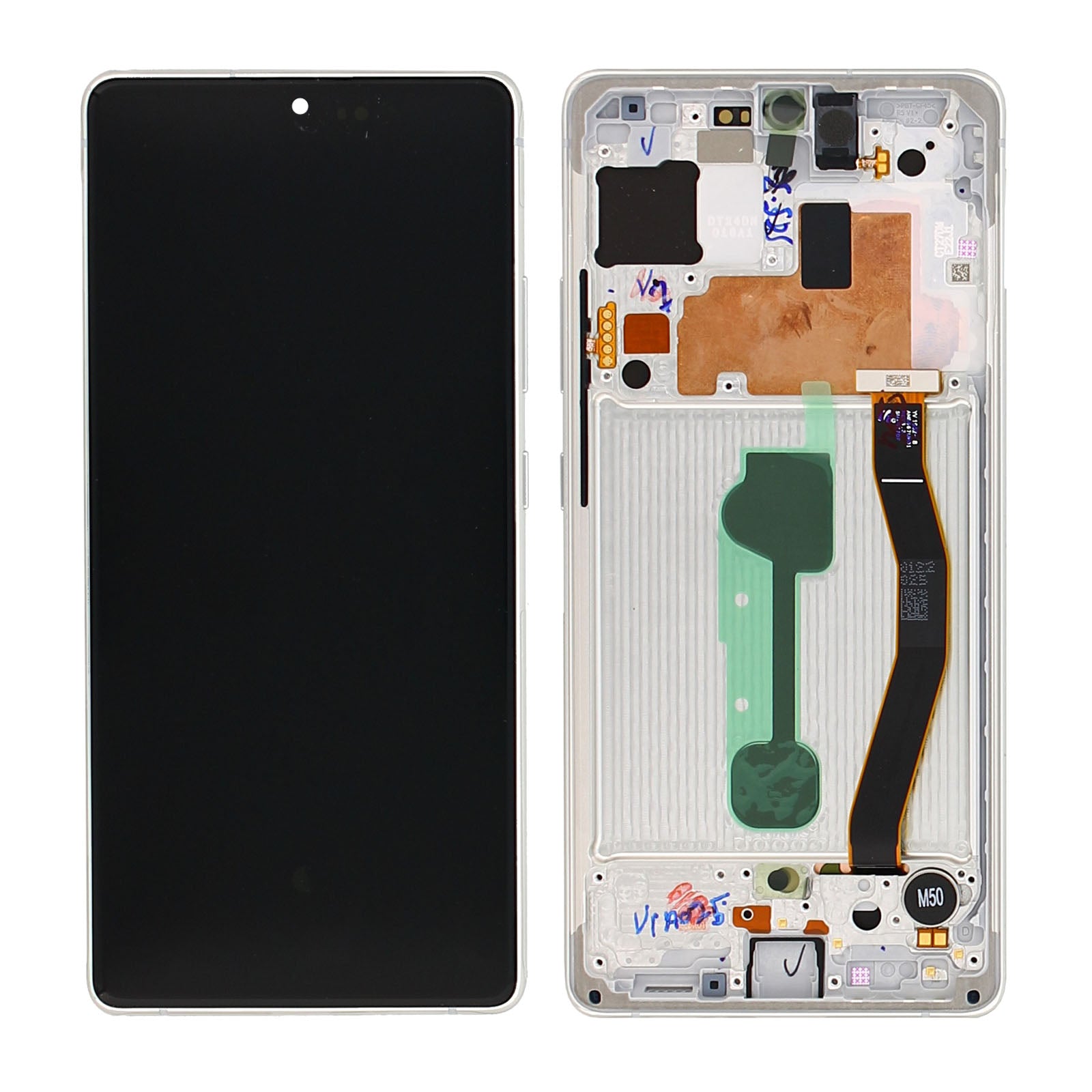 Samsung Galaxy S10 Lite G770F Display And Digitizer With Frame Prism White Service Pack