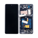 Samsung Galaxy S21 Ultra 5G G998B Display And Digitizer With Frame Phantom Black Soft-OLED