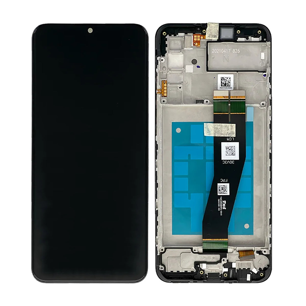 Samsung Galaxy A02s A025G (EU) Display And Digitizer With Frame Black Service Pack