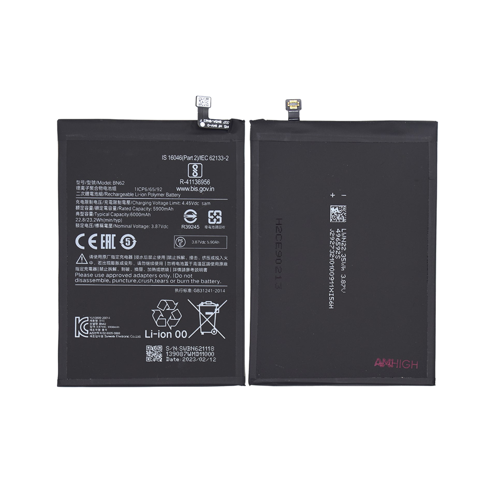Xiaomi Redmi 9T Battery BN62 OEM