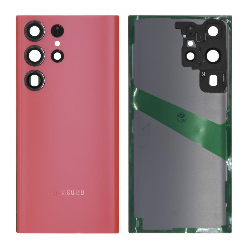 Samsung Galaxy S23 Ultra S918B Back Cover With Lens Red Original