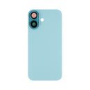 For Apple iPhone 16 Back Glass Without NFC, Enlarged Camera Frame Teal Compatible
