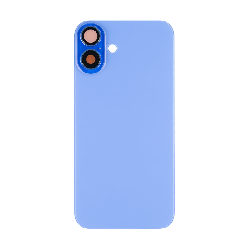 For iPhone 16 Plus Extra Glass Without NFC, Enlarged Camera Frame Ultramarine