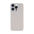 For Apple iPhone 16 Pro Back Glass Without NFC, Enlarged Camera Frame Natural Titanium Compatible