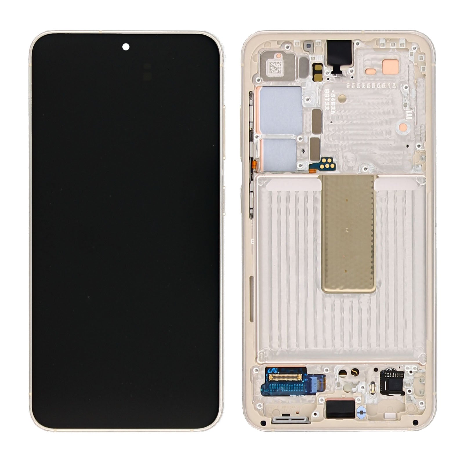 Samsung Galaxy S23 S911B Display And Digitizer With Frame Cream Service Pack