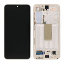 Samsung Galaxy S23 S911B Display And Digitizer With Frame Cream Service Pack