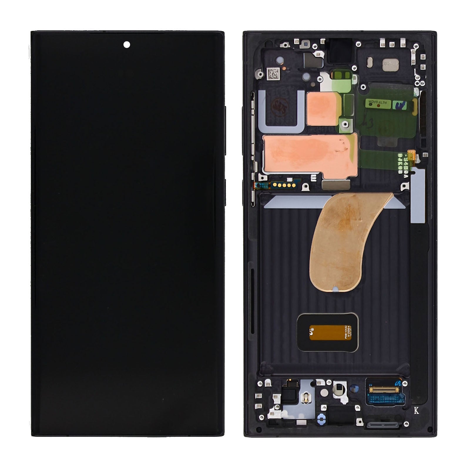 Samsung Galaxy S23 Ultra S918B Display And Digitizer With Frame Phantom Black Service Pack