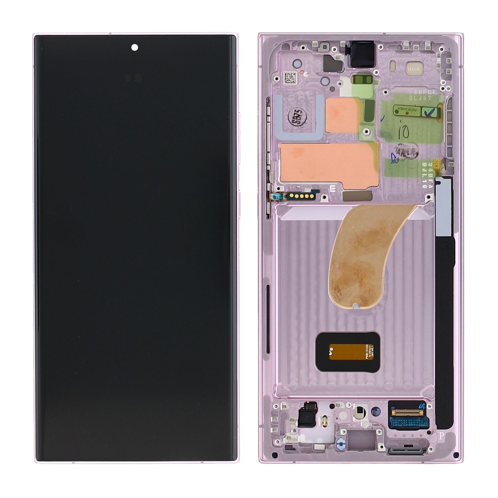 Samsung Galaxy S23 Ultra S918B Display And Digitizer With Frame Lavender Service Pack