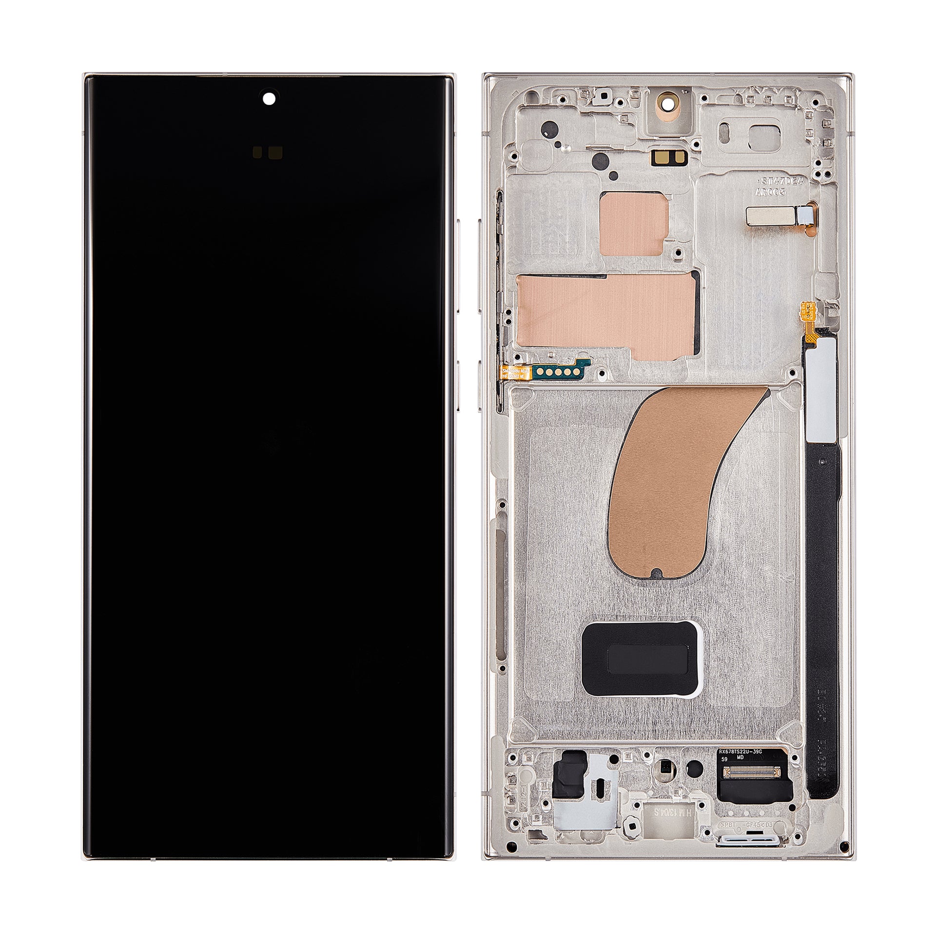 Samsung Galaxy S23 Ultra S918B Display And Digitizer With Frame Cream Service Pack