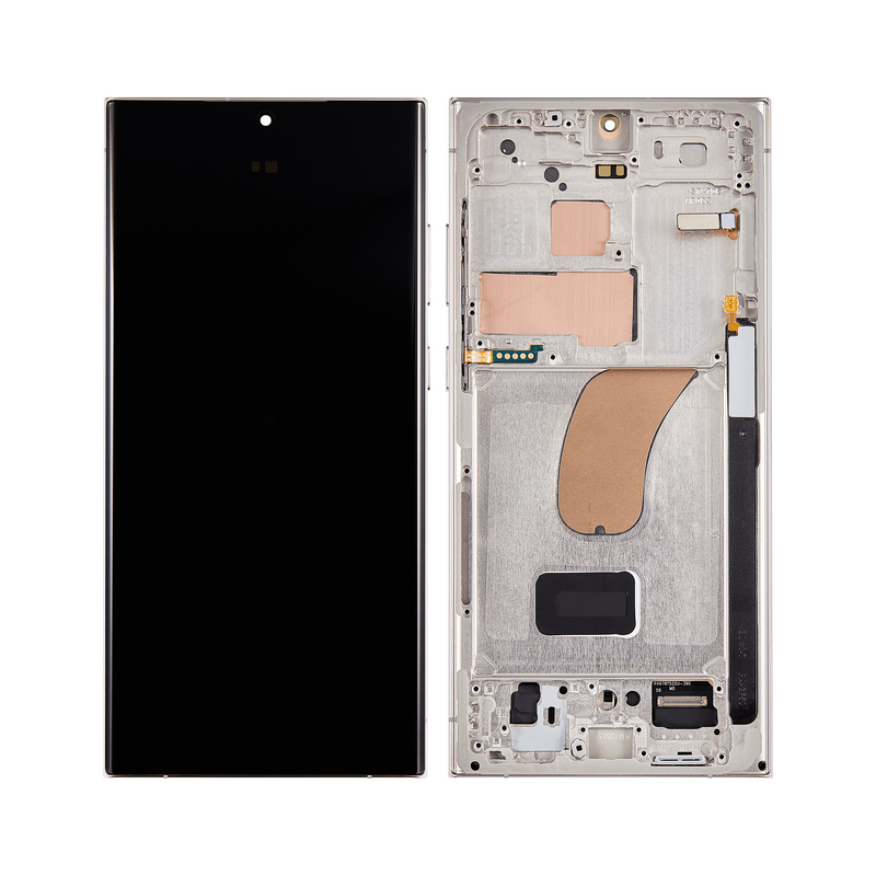 Samsung Galaxy S23 Ultra S918B Display And Digitizer With Frame Cream Service Pack