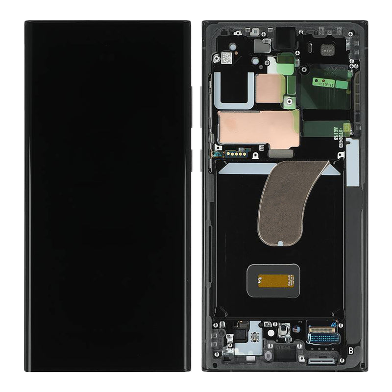 Samsung Galaxy S23 Ultra S918B Display And Digitizer With Frame Graphite, Red Service Pack