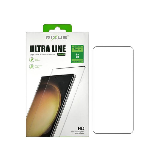 Rixus Clear HD Ultra Line Tempered Glass For Samsung Galaxy S8, S9