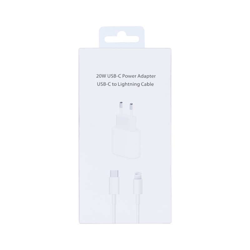 For Apple Charger USB-C 20W with Cable Lightning 1m Retail Box