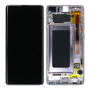 Samsung Galaxy S10 Plus G975F Display And Digitizer With Frame Ceramic White Service Pack