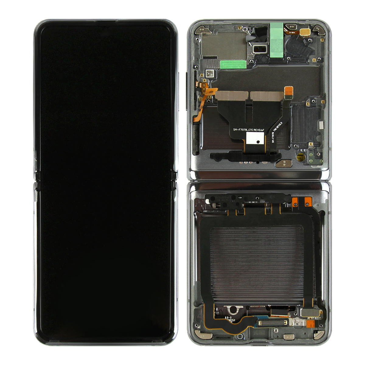 Samsung Galaxy Z Flip 5G F707B Main Display And Digitizer With Frame Mystic Grey Service Pack
