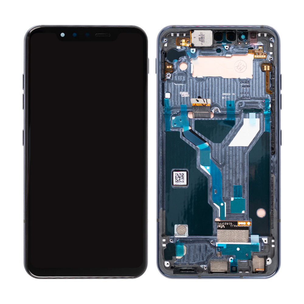 LG G8S ThinQ Display And Digitizer With Frame Black OEM