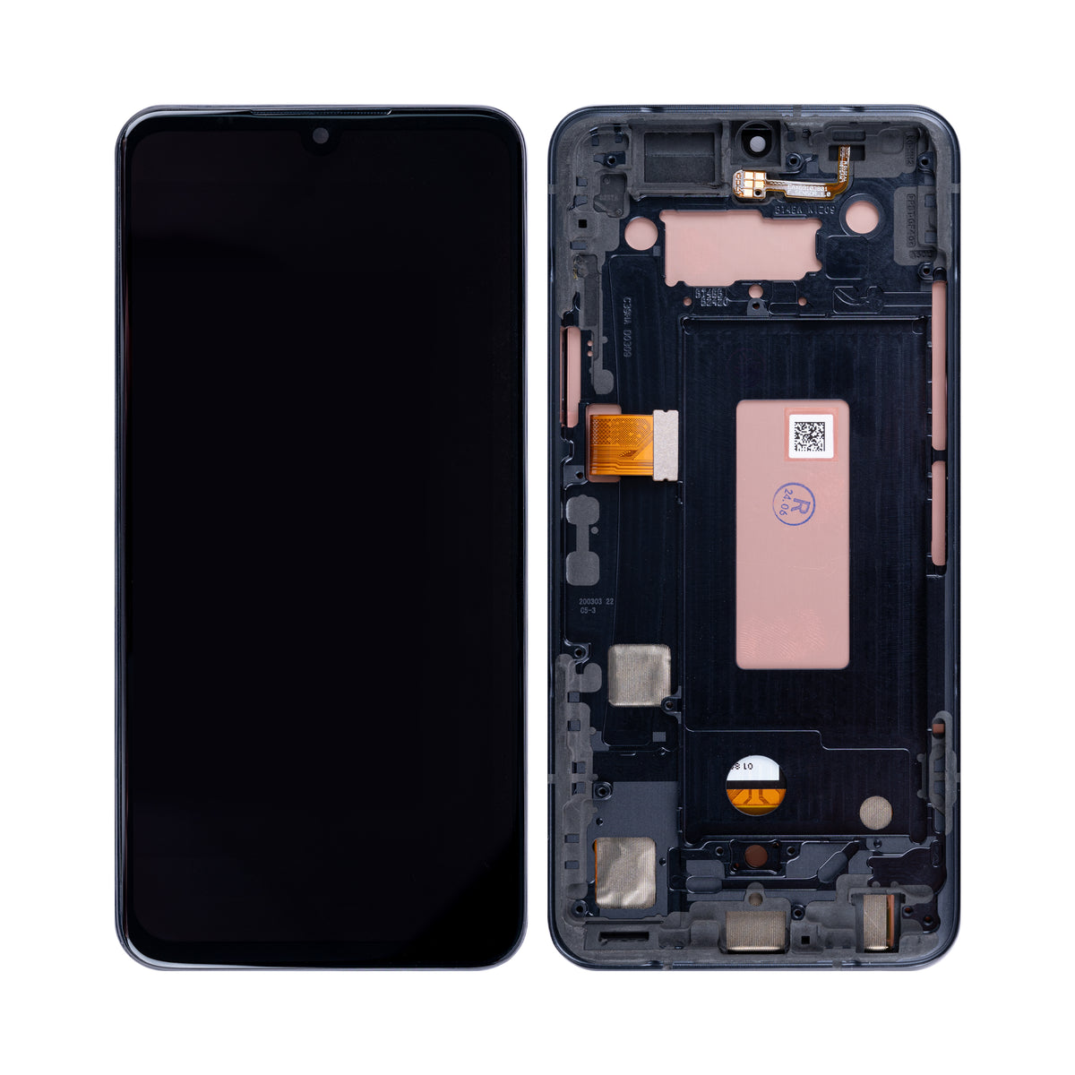 LG G8X ThinQ Display And Digitizer With Frame Black OEM