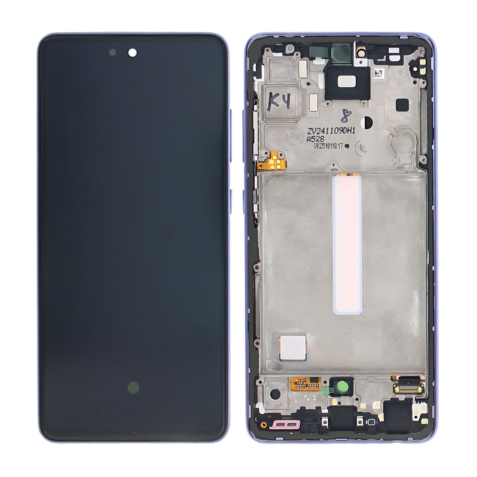 Samsung Galaxy A52s 5G A528B Display And Digitizer With Frame Awesome Violet Service Pack