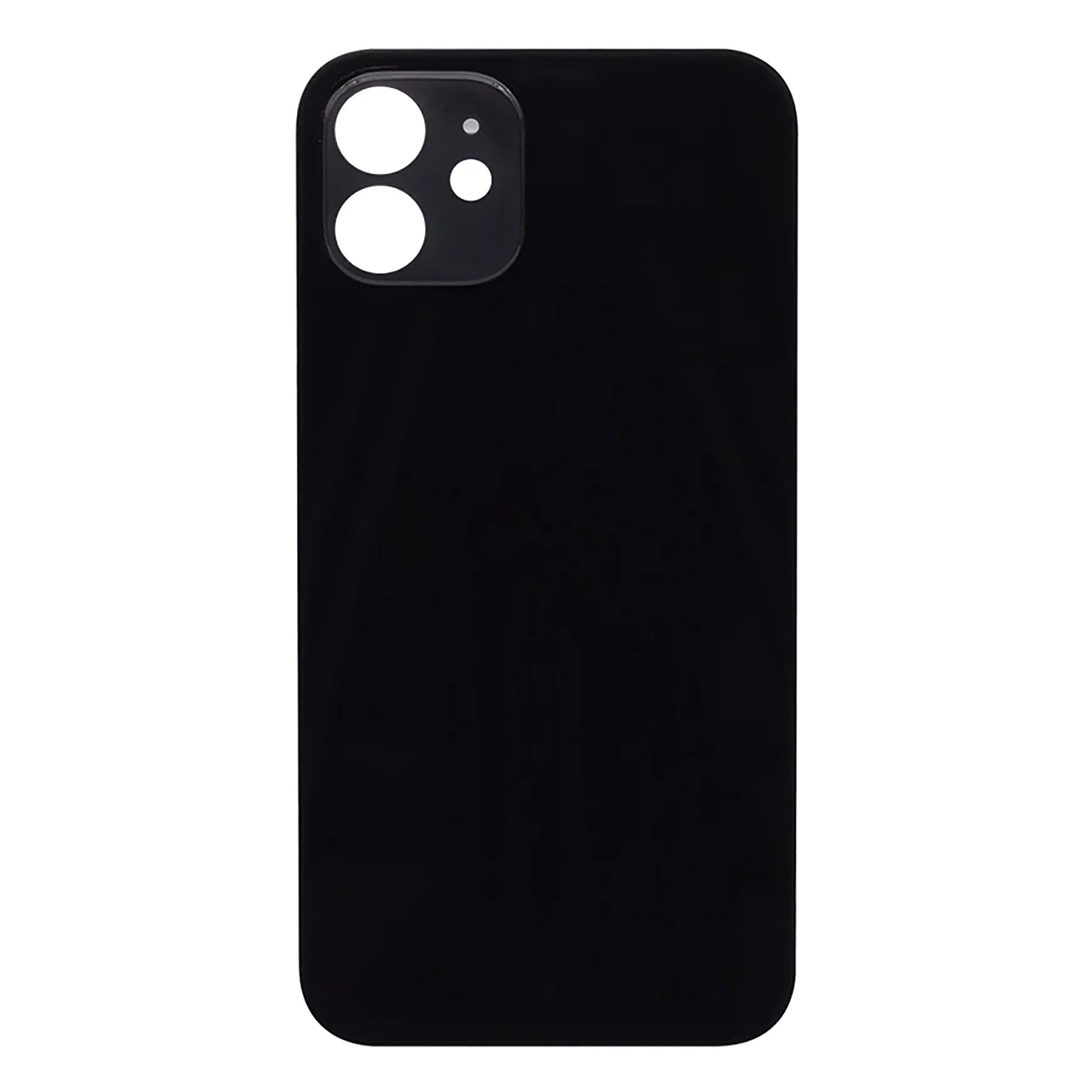 For Apple iPhone 12 Back Glass, Enlarged Camera Frame Black Compatible