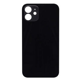 For Apple iPhone 12 Back Glass, Enlarged Camera Frame Black Compatible