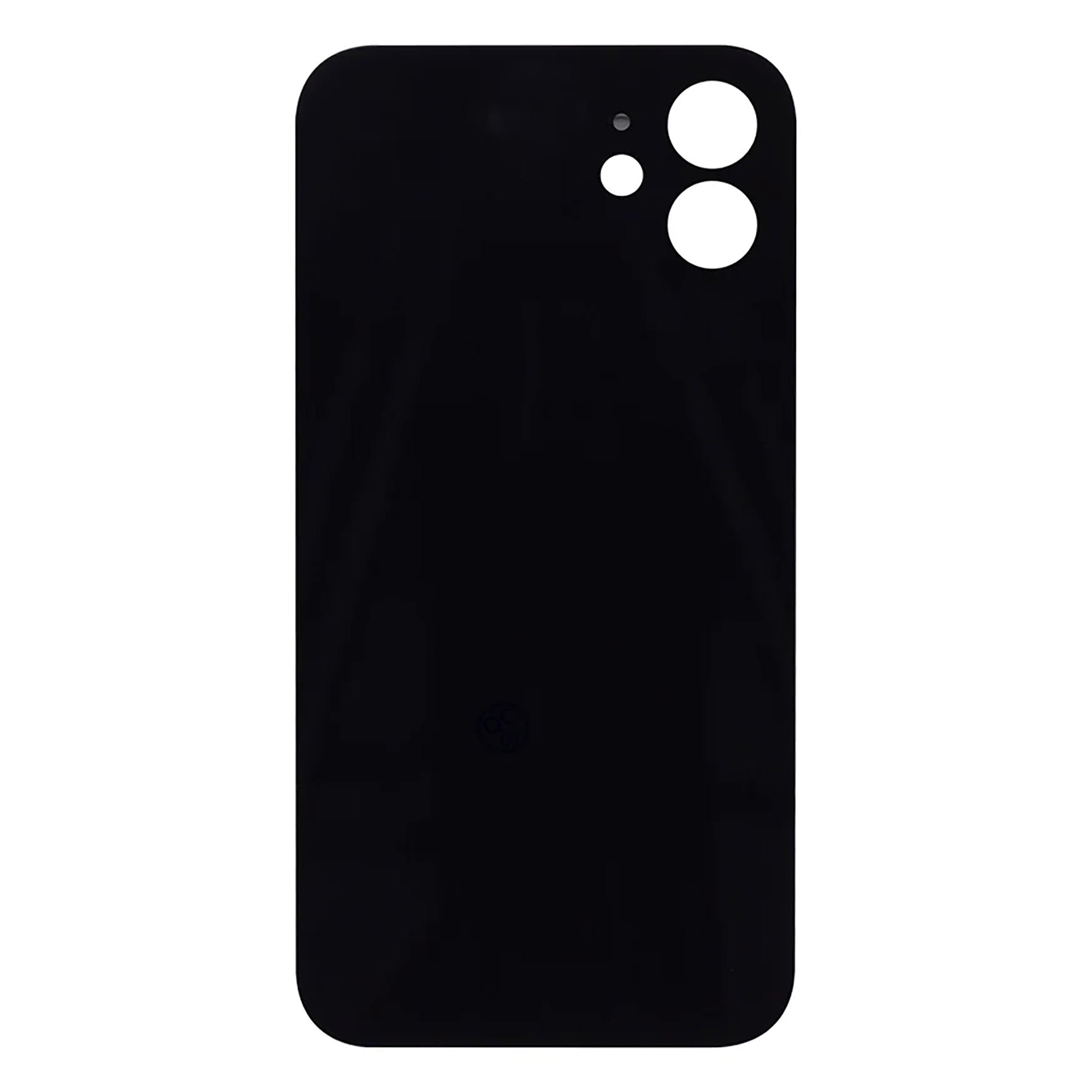 For Apple iPhone 12 Back Glass, Enlarged Camera Frame Black Compatible