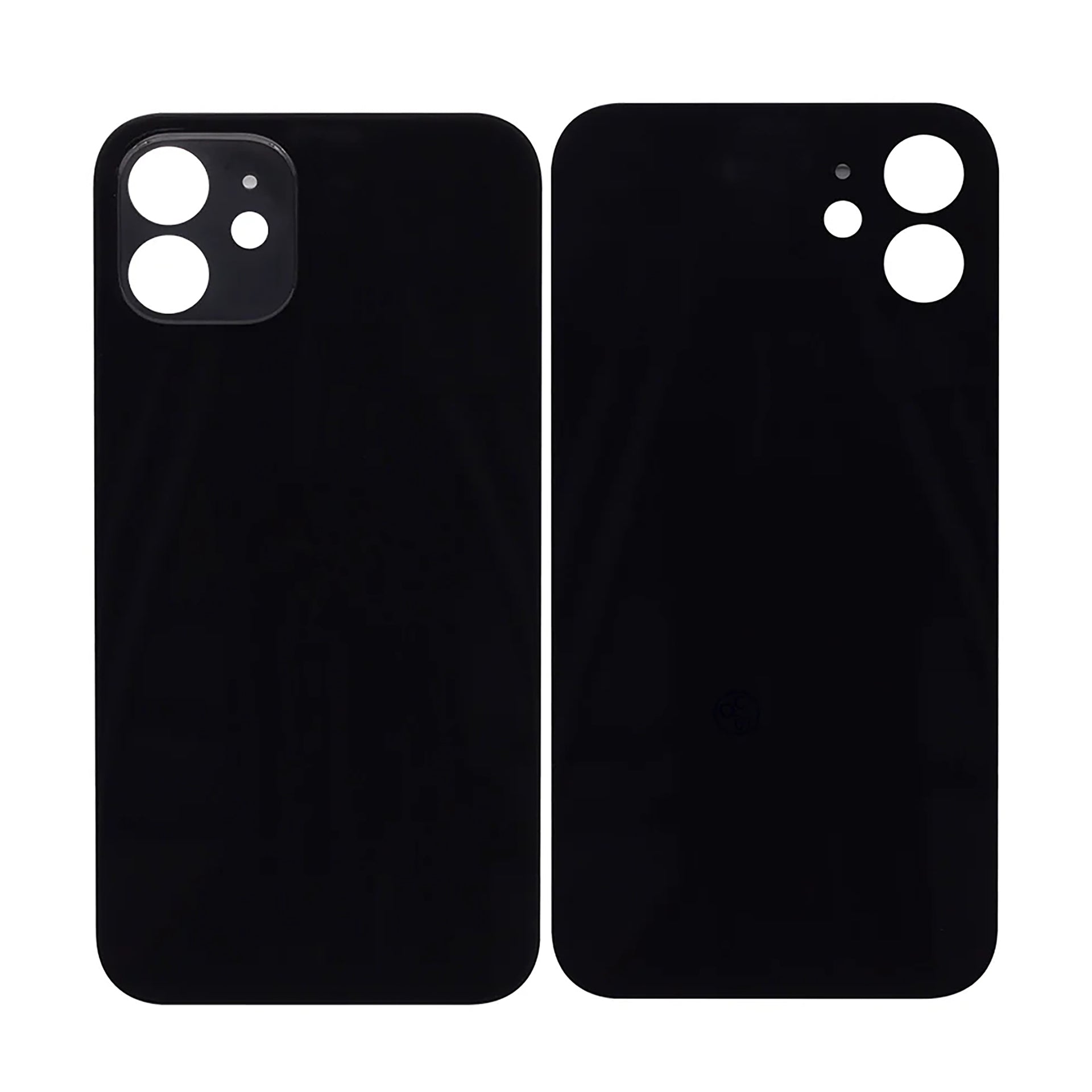 For Apple iPhone 12 Back Glass, Enlarged Camera Frame Black Compatible