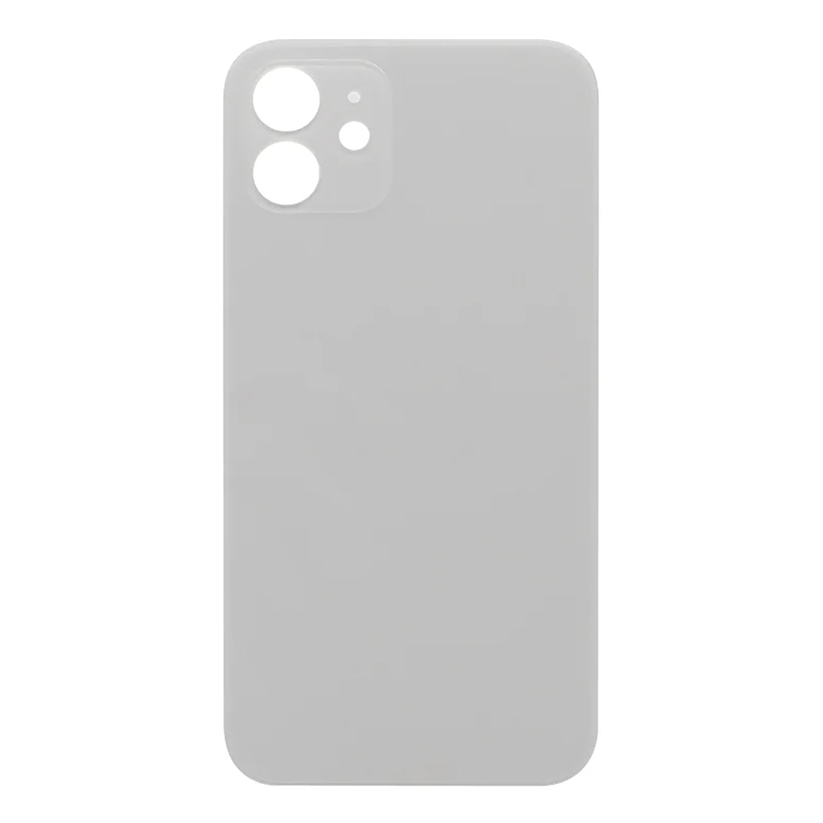 For Apple iPhone 12 Back Glass, Enlarged Camera Frame White Compatible