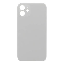 For Apple iPhone 12 Back Glass, Enlarged Camera Frame White Compatible