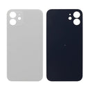 For Apple iPhone 12 Back Glass, Enlarged Camera Frame White Compatible