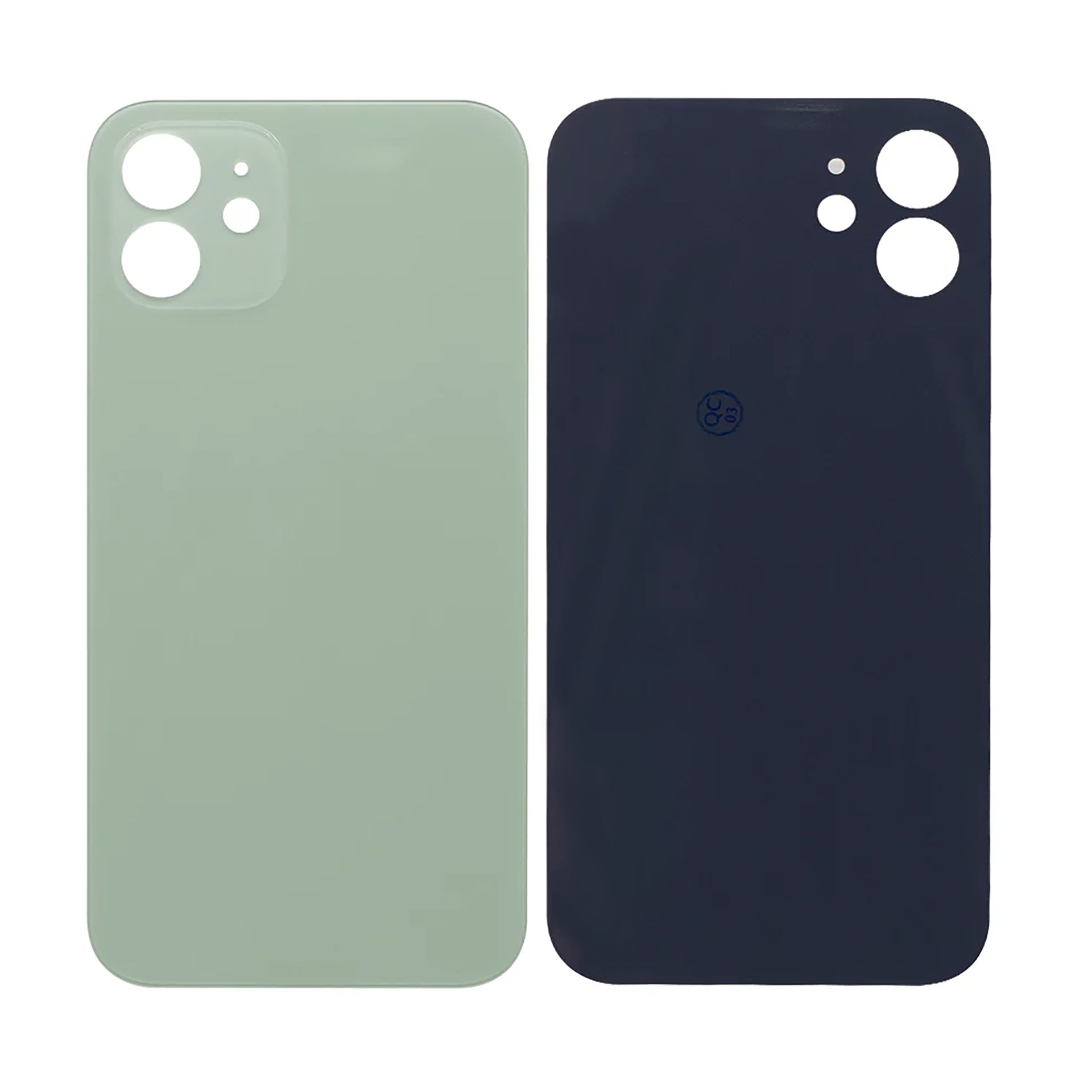For Apple iPhone 12 Back Glass, Enlarged Camera Frame Green Compatible