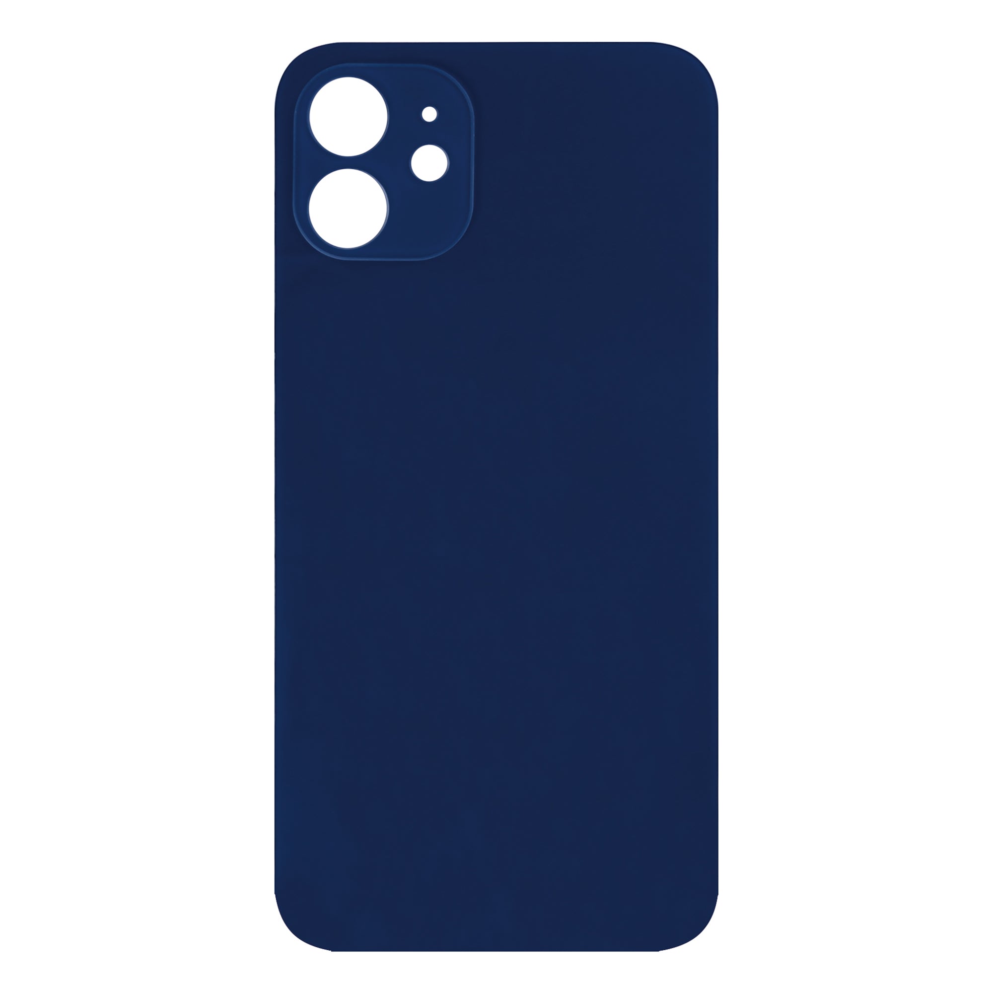 For Apple iPhone 12 Back Glass, Enlarged Camera Frame Blue Compatible