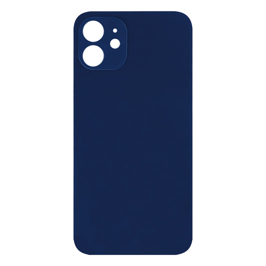For Apple iPhone 12 Back Glass, Enlarged Camera Frame Blue Compatible