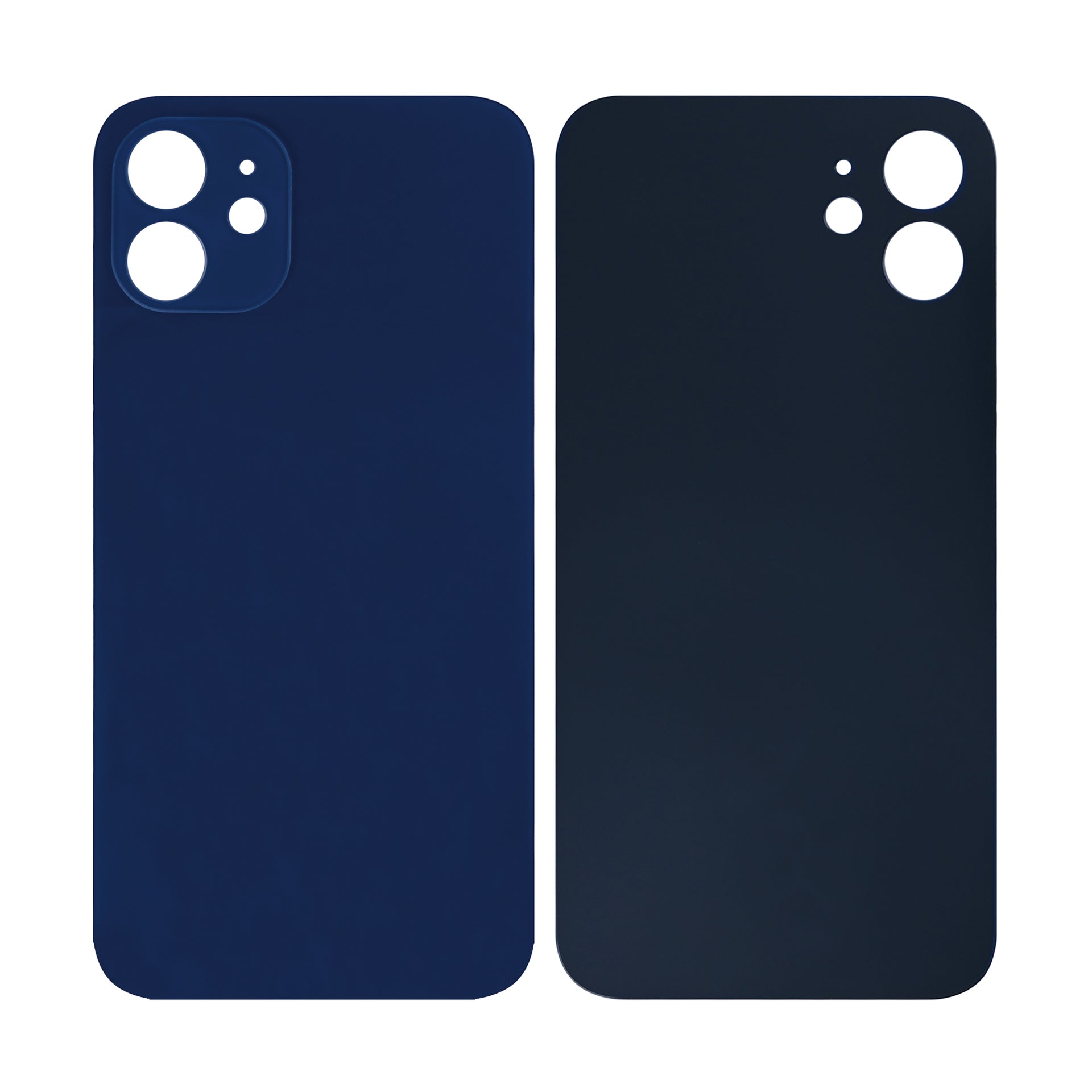 For Apple iPhone 12 Back Glass, Enlarged Camera Frame Blue Compatible