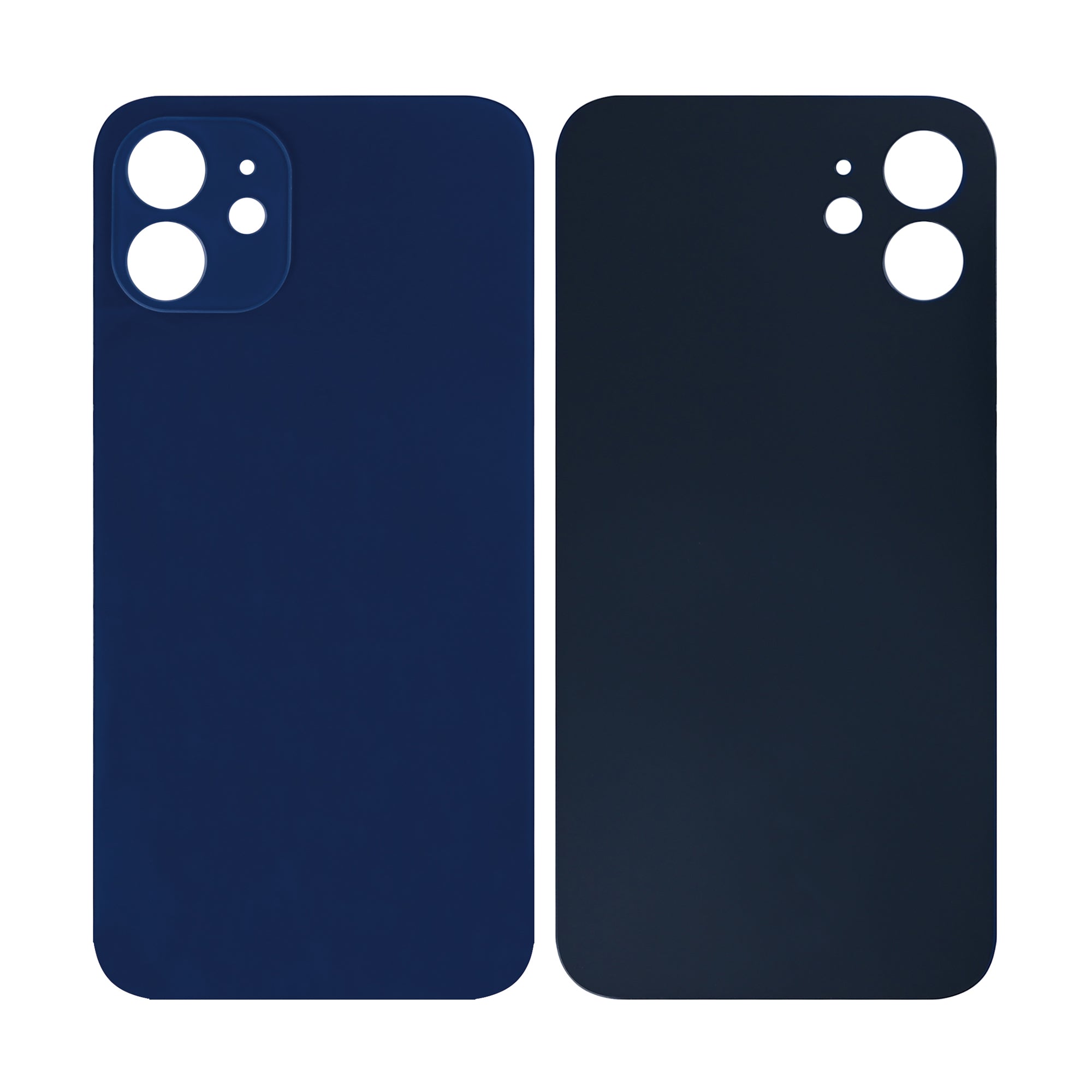For Apple iPhone 12 Back Glass, Enlarged Camera Frame Blue Compatible