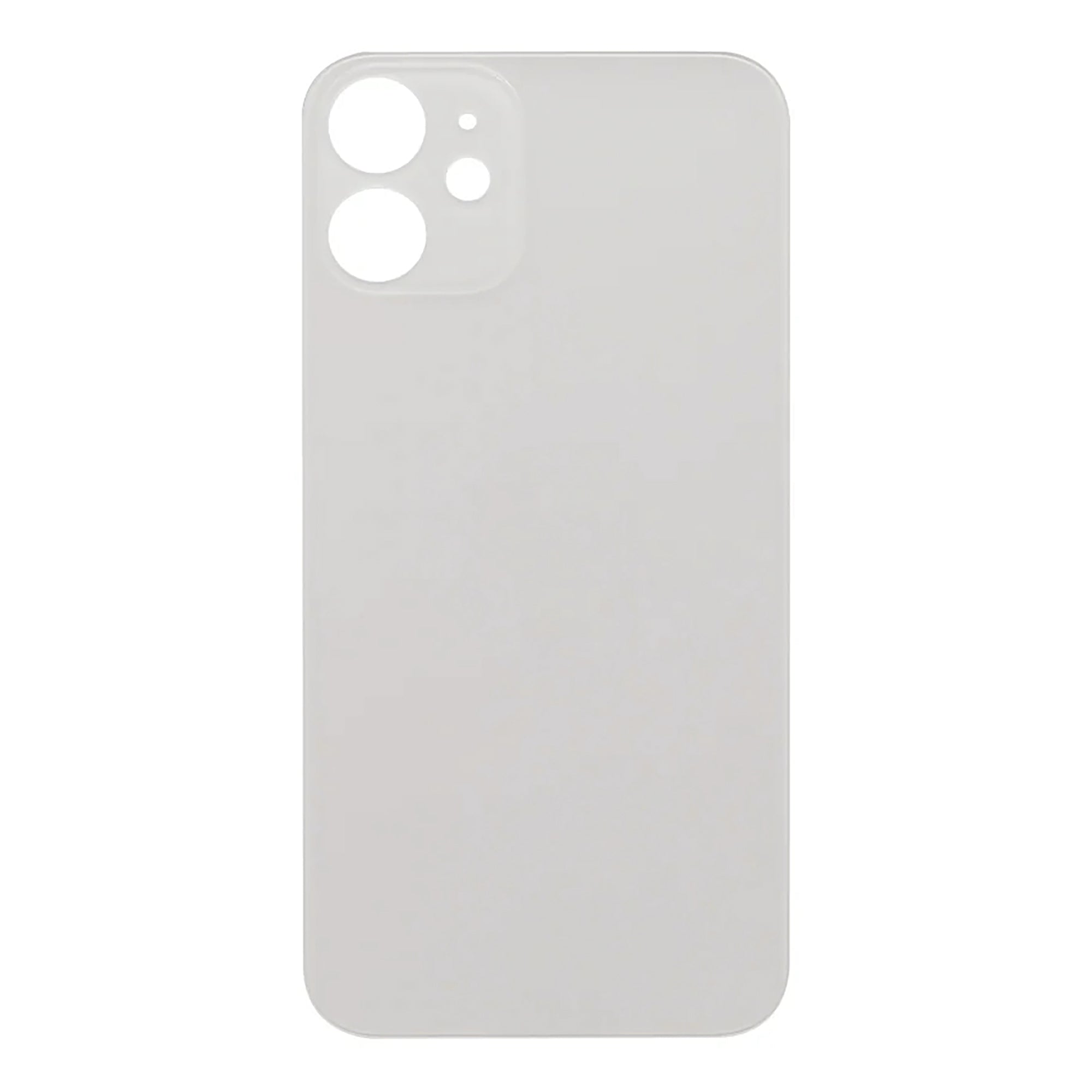 For Apple iPhone 12 Mini Back Glass, Enlarged Camera Frame White Compatible