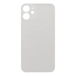 For Apple iPhone 12 Mini Back Glass, Enlarged Camera Frame White Compatible