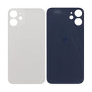 For Apple iPhone 12 Mini Back Glass, Enlarged Camera Frame White Compatible