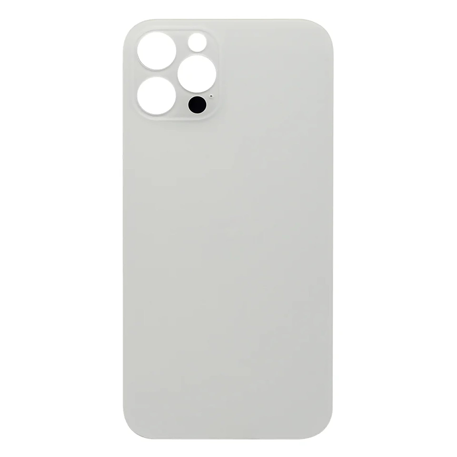 For Apple iPhone 12 Pro Back Glass, Enlarged Camera Frame Silver Compatible